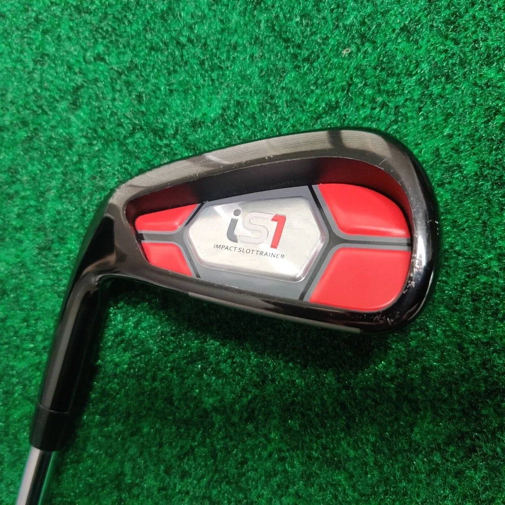 Lefty iS1 Impact Slot Trainer 7 Iron Steel Shaft Swing Contact Feedback Grip OK